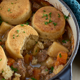 Beef and Vegetable Casserole with Cobbler top Beef and Vegetable Casserole with Cobbler top