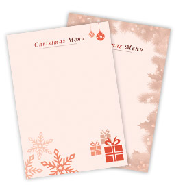 Christmas menu cards Christmas menu cards